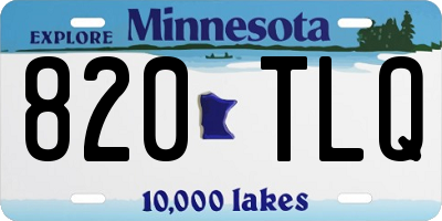 MN license plate 820TLQ