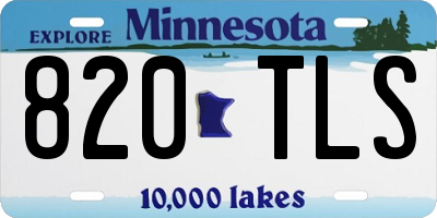 MN license plate 820TLS