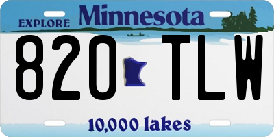 MN license plate 820TLW