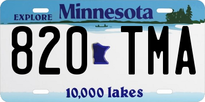 MN license plate 820TMA