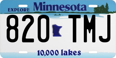 MN license plate 820TMJ