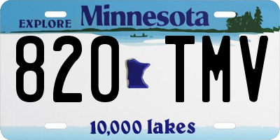 MN license plate 820TMV