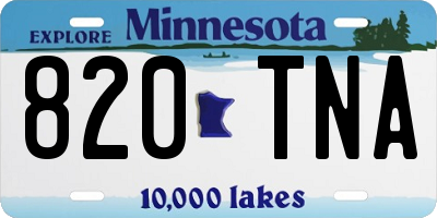 MN license plate 820TNA