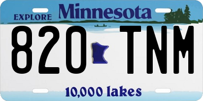 MN license plate 820TNM