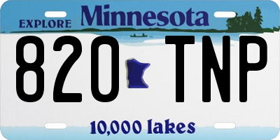 MN license plate 820TNP