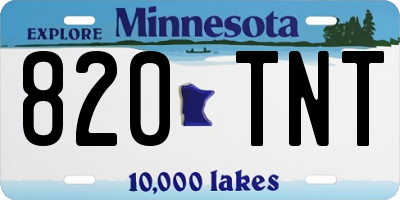 MN license plate 820TNT