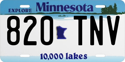 MN license plate 820TNV