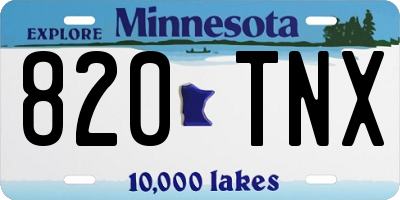 MN license plate 820TNX