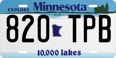 MN license plate 820TPB