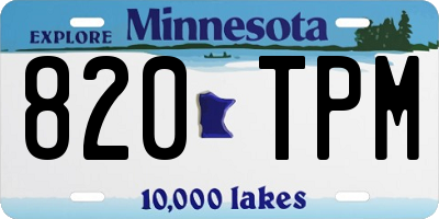 MN license plate 820TPM