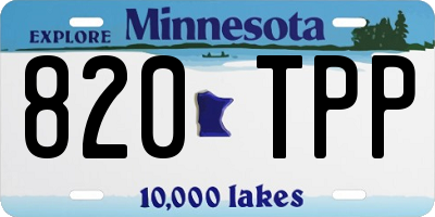 MN license plate 820TPP