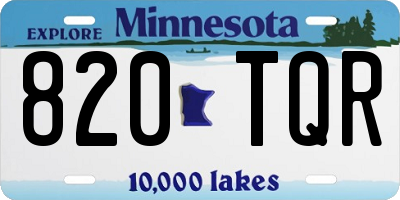 MN license plate 820TQR