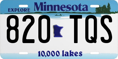 MN license plate 820TQS