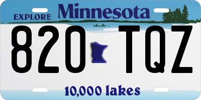 MN license plate 820TQZ