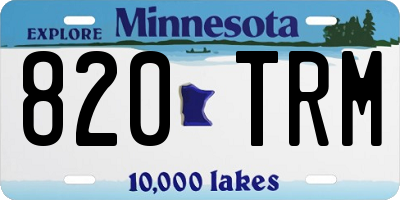 MN license plate 820TRM
