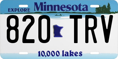 MN license plate 820TRV