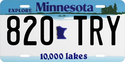 MN license plate 820TRY