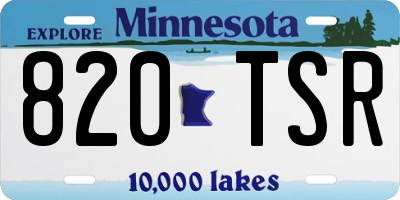 MN license plate 820TSR