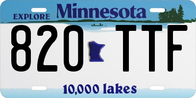 MN license plate 820TTF
