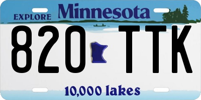 MN license plate 820TTK