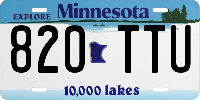 MN license plate 820TTU