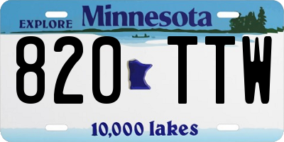 MN license plate 820TTW