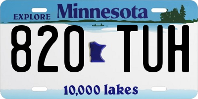 MN license plate 820TUH