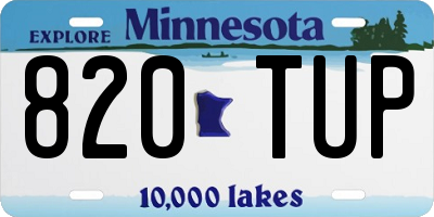 MN license plate 820TUP
