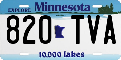 MN license plate 820TVA