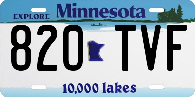 MN license plate 820TVF