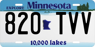 MN license plate 820TVV