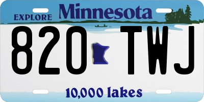 MN license plate 820TWJ