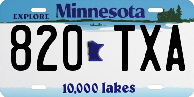 MN license plate 820TXA