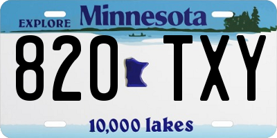 MN license plate 820TXY