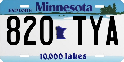 MN license plate 820TYA