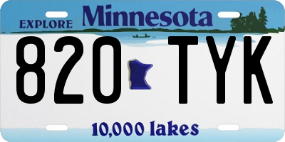 MN license plate 820TYK