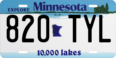 MN license plate 820TYL