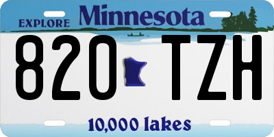 MN license plate 820TZH