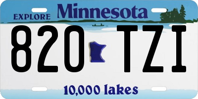MN license plate 820TZI