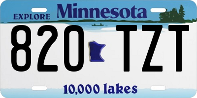 MN license plate 820TZT
