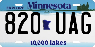 MN license plate 820UAG