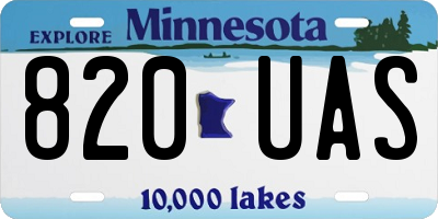 MN license plate 820UAS