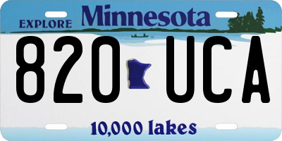 MN license plate 820UCA