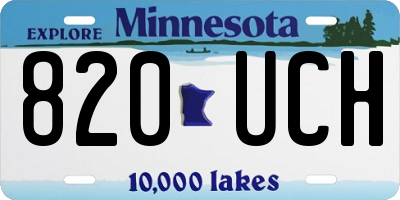 MN license plate 820UCH