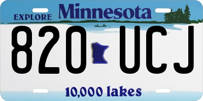 MN license plate 820UCJ