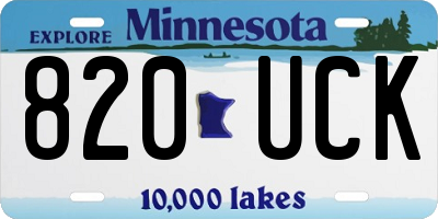 MN license plate 820UCK