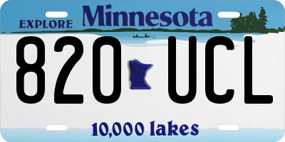 MN license plate 820UCL