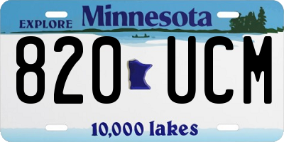 MN license plate 820UCM