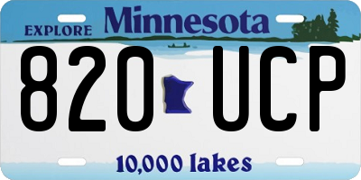 MN license plate 820UCP