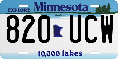 MN license plate 820UCW